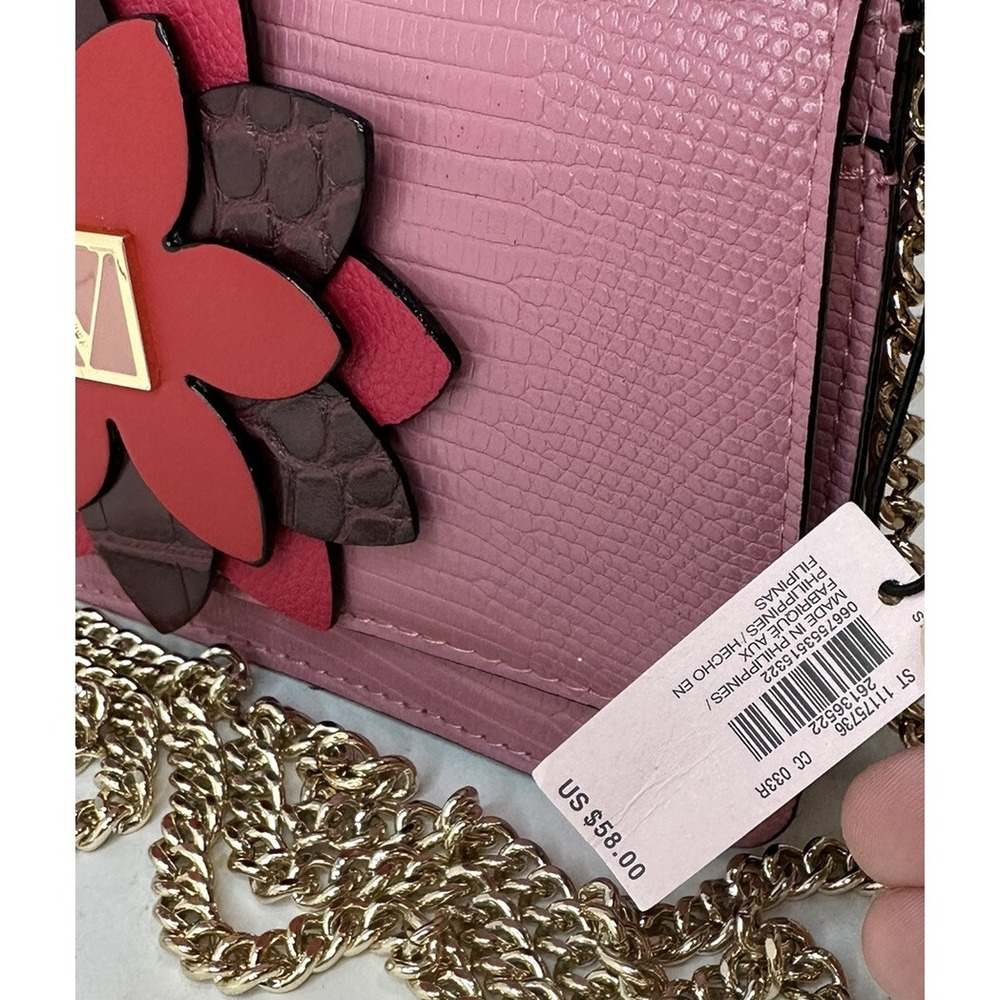 Victoria's Secret Mini Shoulder Bag Pink with Floral‎ Accent - Picture 2 of 9